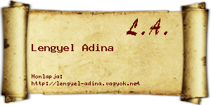 Lengyel Adina névjegykártya